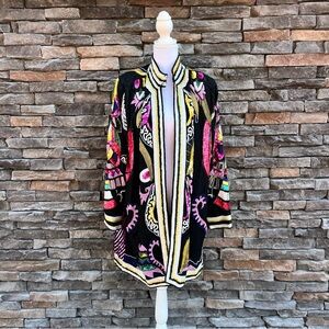 Vintage Agustus Impressions Silk Beaded Sequins Jacket Coat Size Medium